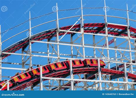 Iconic Giant Dipper Roller Coaster in Belmont Park, San Diego, USA Editorial Stock Photo - Image ...