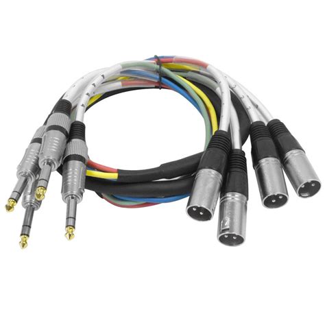 Seismic Audio - SAXT-4x5M - 4 Channel 1/4" TRS to XLR Male Snake Cable ...