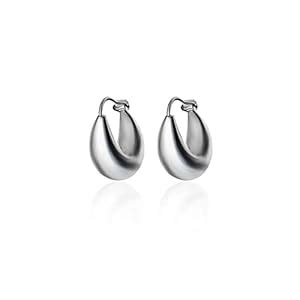 INARI SHINES 925 Sterling Silver Charming Moon Hoops | Gift for Women ...