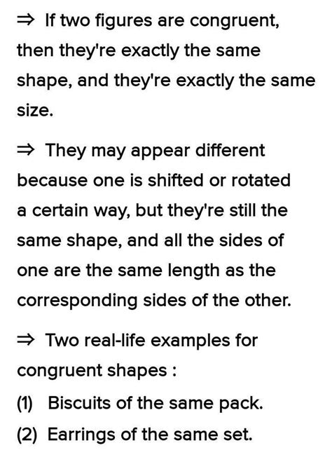 look out for some congruent objects in your surroundings make a project ...