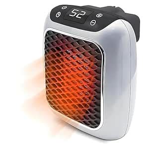 JEJIME 800 Convenient Wall Outlet Heater with Adjustable Thermostat ...