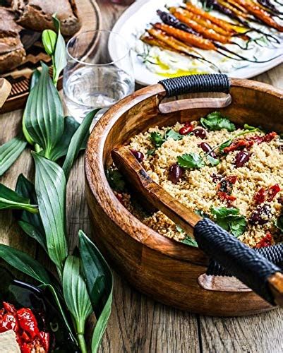 Buy SWHF Pure Mango Wooden Round Shape Wooden Serving Bowl for Home and ...