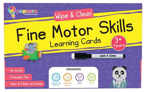 Buy Popcorn Games Fine Motor Skills Wipe & Clean Reusable Learning ...