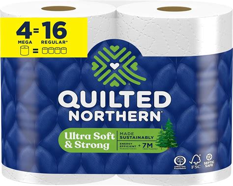Amazon.com: Quilted Northern Ultra Soft & Strong Toilet Paper, 4 Mega ...