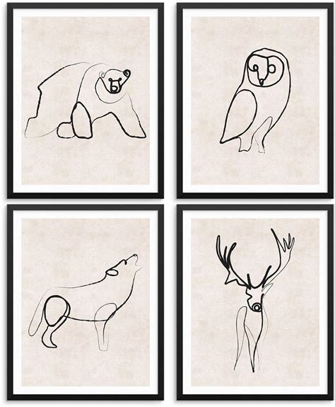 Sincerely, Not Forest Woodland Animals Art Print Set - Modern Wall ...