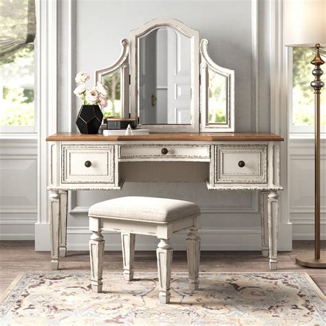Vintage Vanity With Mirror | Foter