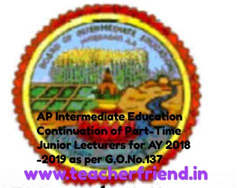 AP Intermediate Education Continuation of Part-Time Junior Lecturers ...