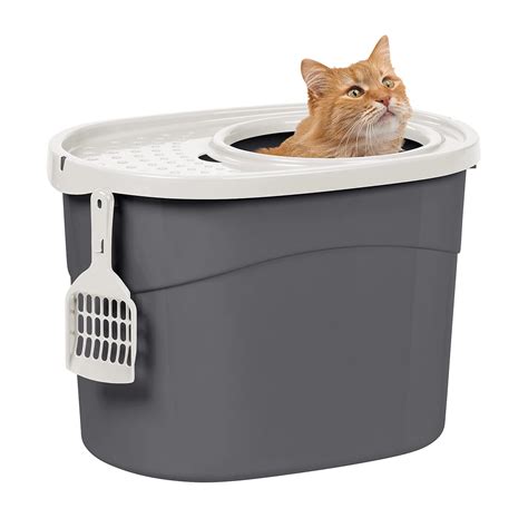 Iris Ohyama, Cat Litter Tray with Perforated lid, no Odor & Litter ...