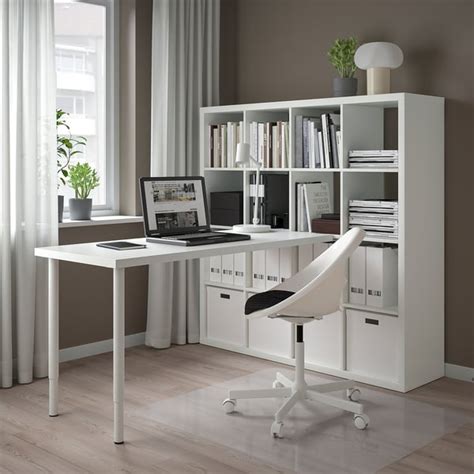 KALLAX / LAGKAPTEN desk combination, white, 147x179x147 cm (577/8x701 ...