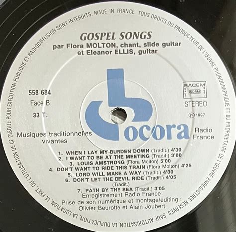 Flora Molton, Eleanor Ellis - Gospel Songs [LP]...