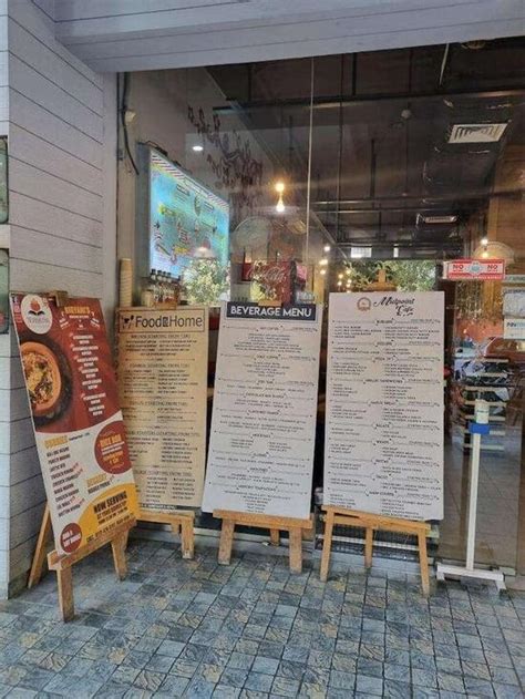 Menu at Midpoint Cafe, Chandigarh