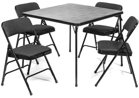 Amazon.com: XL Series Folding Card Table and Fabric Padded Chair Set ...