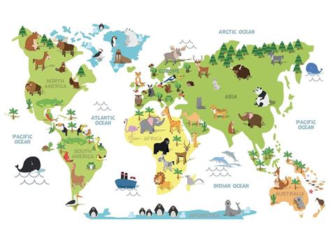 World Map of Animals 的图像结果