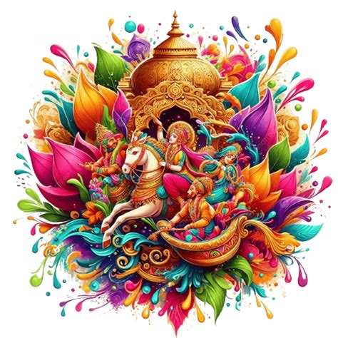 Hinduism Inspired Concept Art Hindu Religious Painting Gods Divinities ...