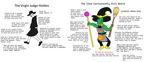 Virgin Judge Holden vs The Chad Cartoonishly Evil Witch : r/virginvschad