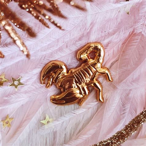 scorpion 3d rose gold lapel pin by lilly baik. — Lilly Baik