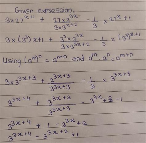 (3.27 ^ (x + 1) + 27.3 ^ (3x))/(3.3 ^ (3x + 2) - 1/3 * 0.27 ^ (x + 1 ...