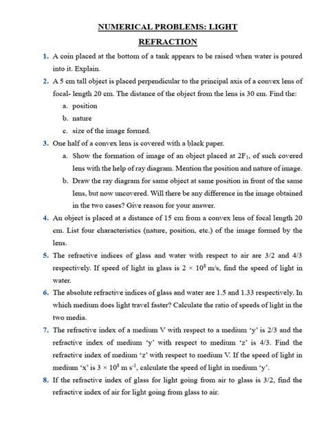 Image result for Refraction Physics 2 Hard Problems