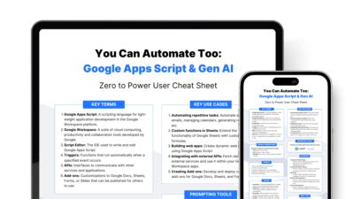 Image result for Google Apps Script Cheat Sheet