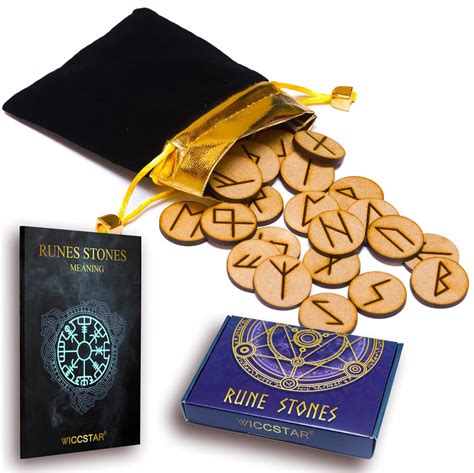 Buy WICCSTAR Rune Stones Set with Manual for Beginners and 5 layouts ...