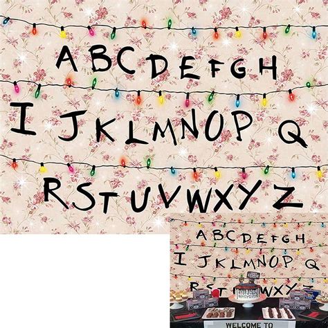 Buy Maijoeyy 5x3ft Stranger Backdrop for Kids Birthday Lights Alphabet ...