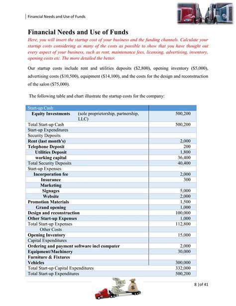 Trucking Company Business Plan 的图像结果