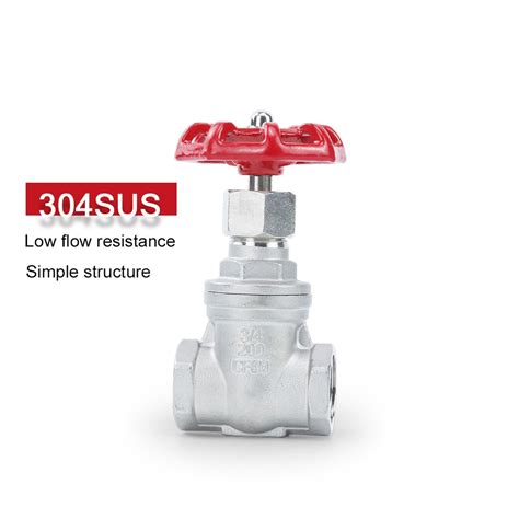 1/2" 3/4" 1" 2" Female Thread Stainless Steel SS304 Gate Valve DN15 DN20 DN25 DN32 DN40 DN50 ...