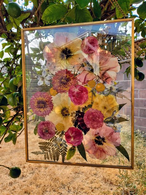 Pressed Flower Frame: Wedding Bouquet Preservation, Floral Keepsake - Etsy