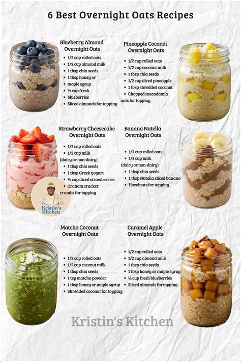 6 Best Overnight Oats Recipes Easy Healthy Breakfast Ideas for Busy ...
