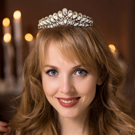 Buy AW BRIDAL Crystal Queen Crown Wedding Bridal Princess Tiara Baroque ...