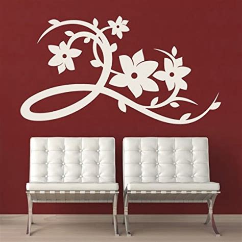 Buy DeStudio Flowers Curls One Home Art Decor Removable Vinyl Room Wall ...
