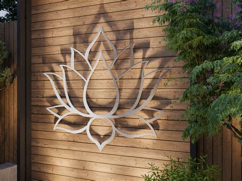 Lotus Flower Large Outdoor Metal Wall Art at Debbie Apodaca blog