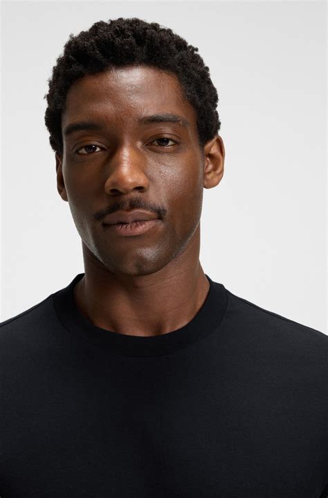 BOSS - Regular-fit T-shirt in cotton jersey - Black