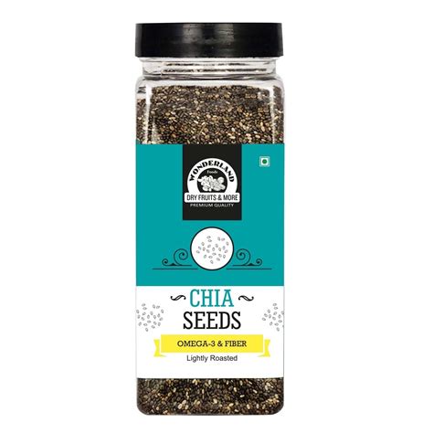 Wonderland Foods 200g Roasted Chia Seeds Jar | Seeds for Weight ...