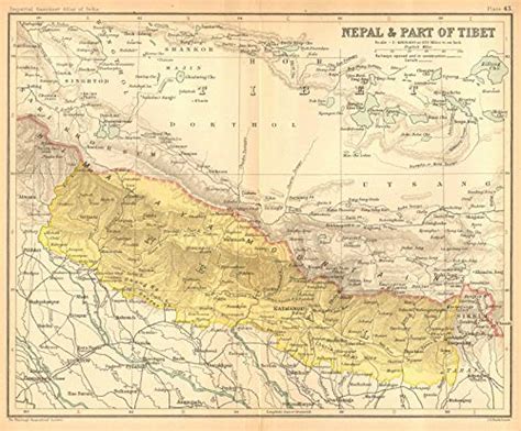 Buy Nepal & Part of Tibet. Himalayas. Kathmandu - 1909 - Old - Antique ...