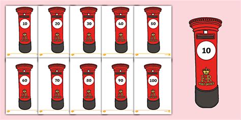 Multiples of 10 on Post Boxes Display Cut-Outs