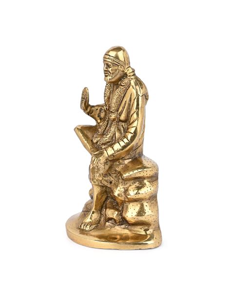 Radiate Spiritual Grace | 8-Inch Brass Shirdi Sai Baba Idol