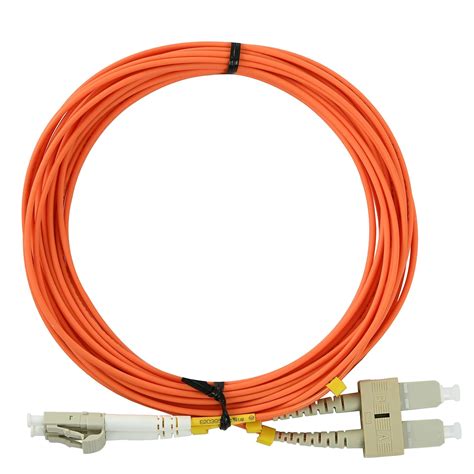 3M LC to SC Fiber Optic Patch Cable Multimode OM1 Duplex 62.5/125µm ...