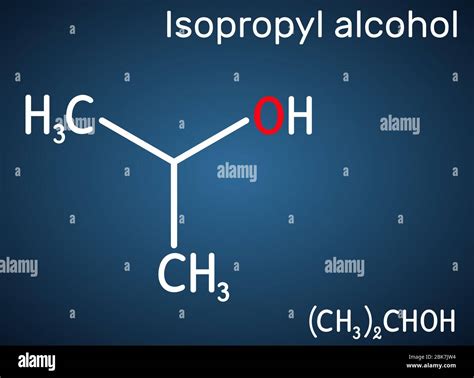 Isopropyl alcohol, 2-propanol, isopropanol, C3H8O molecule. It is ...