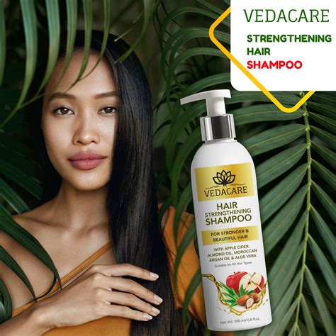 Vedacare Hair Strengthening Shampoo With Apple Cider, Moroccan Argan O