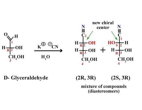 6 in the following reaction, cho hoh ch,oh d-glyceraldehyde hcn x+y ...