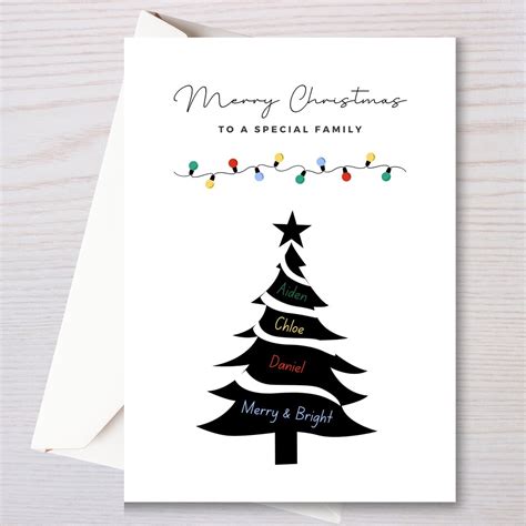 Personalized Christmas Card for Family, Personalized Family Christmas ...