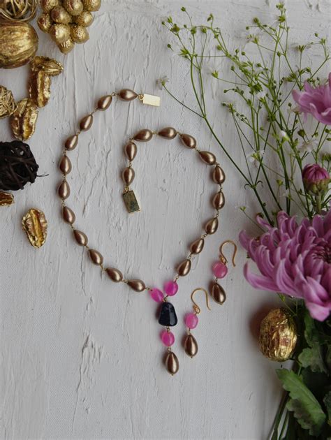 Orange Sunset Necklace Set for Women | Totapari Jewellery