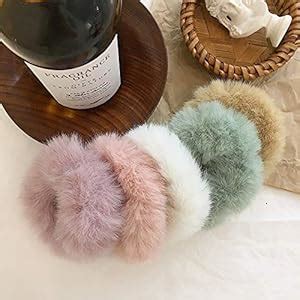 FLUFFY FUR HAIR RUBBER BAND PACK OF 12 : Amazon.in: Jewellery
