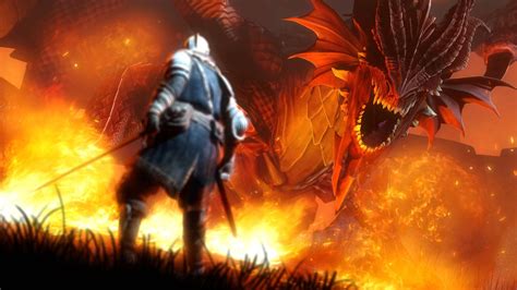 Download Dark Souls Fire Dragon Wallpaper | Wallpapers.com