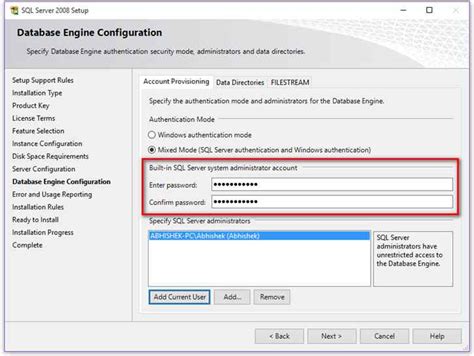 Image result for SQL Server Database Engine Configuration