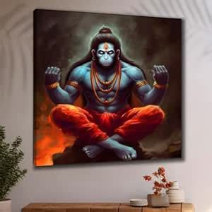 Livin'luxe paintings Hanuman religious modern art canvas home decor ...