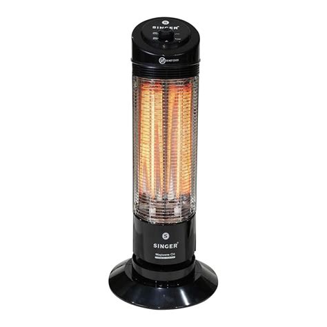 SINGER 1200W Carbon Heater with Dual Heat Settings, Wide Angle ...