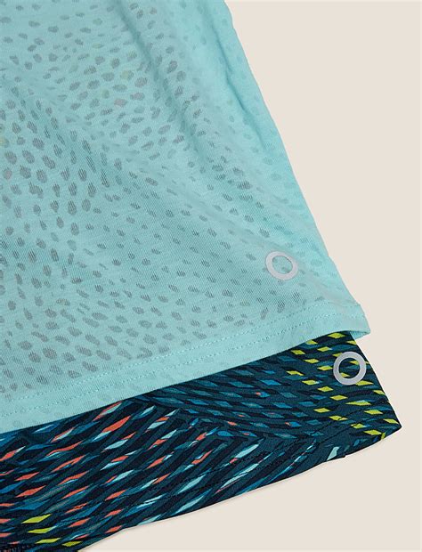 Buy Printed Scoop Neck Double Layer T-Shirt at Marks & Spencer