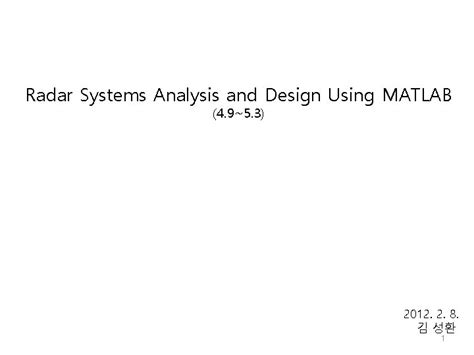 Image result for Radar Signal Analysis MATLAB